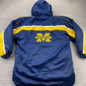 Vintage Nike Michigan Wolverines Coat Large L Team 2000s NCAA College Jacket